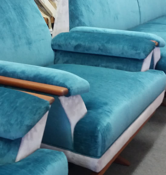 light blue lounge chair